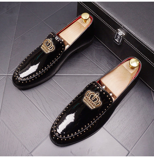 Zapatos de Cuero Slip-On Retro con Punta Elevada para Hombre - Image 4