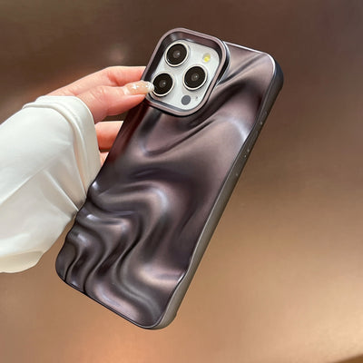 Funda Protectora Mate Negra con Efecto Onda de Agua - Image 6