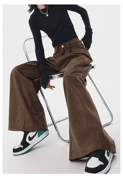 Pantalones Anchos Retro Vintage Marrón para Mujer - Estilo Casual Holgado - Image 23