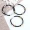 Pulsera de Pareja en Acero Inoxidable y Cuero Tejido