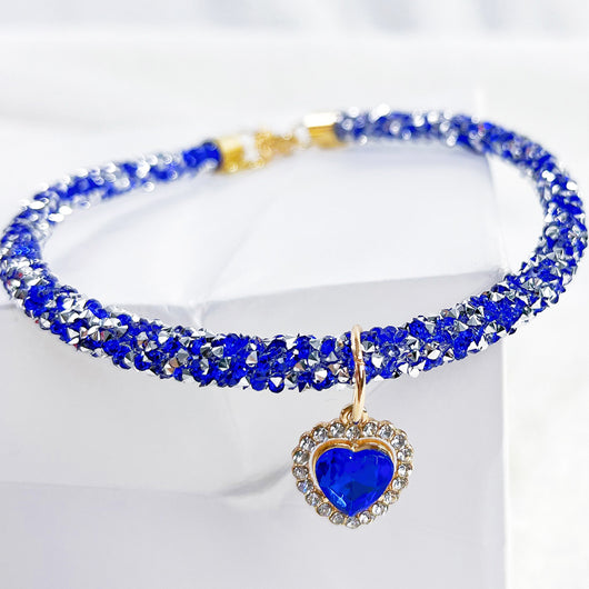 Collar Gato con Dije Corazón de Cristales Brillantes - Accesorio Reflectante para Mascotas - Image 18