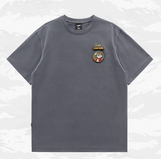 Camiseta Manga Corta Bordada para Hombre