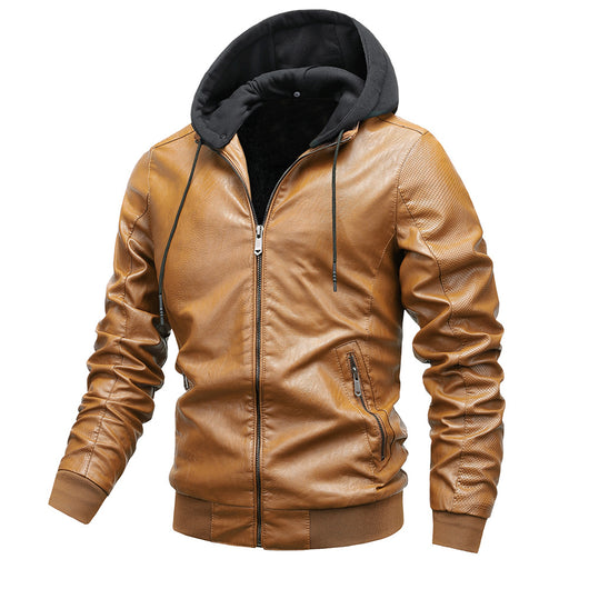 Chaqueta de Cuero PU con Cuello Elevado para Hombre - Abrigo Invernal Premium - Image 17