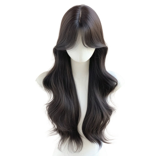 Extensión de Cabello con Flequillo Ondulado Natural y Transpirable - Image 3