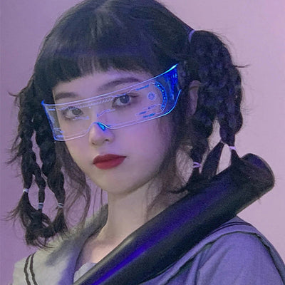 Gafas Futuristas Punk de Tecnología Luminiscente para Fotografía Sci-Fi - Image 5