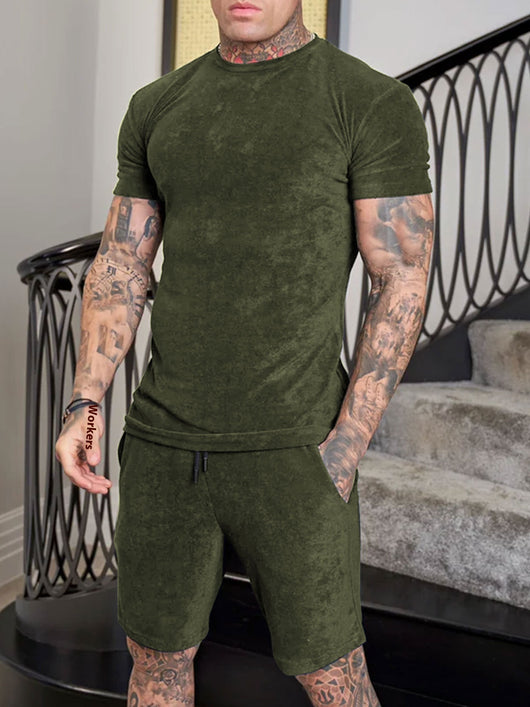 Traje Deportivo Casual de Ante con Manga Corta - Image 17