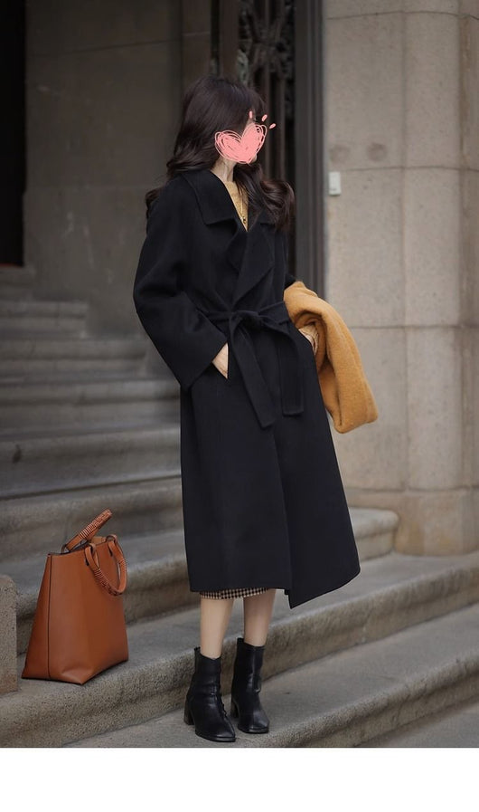 Abrigo Socialite de Moda Otoño-Invierno Largo hasta la Rodilla - Image 18