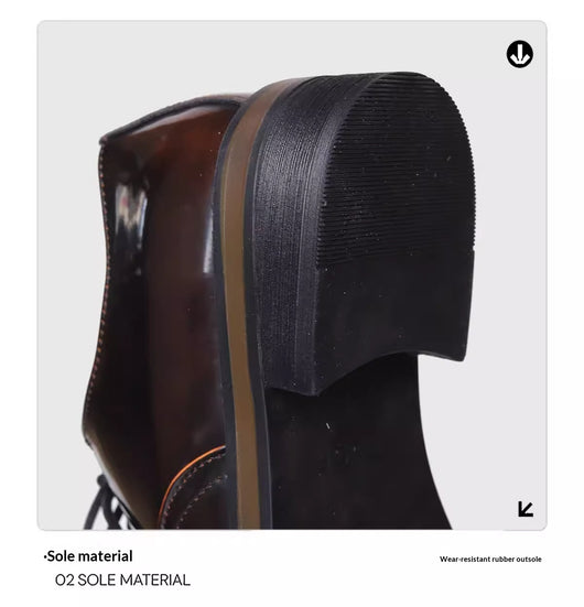 Zapatos de Cuero Bicolor con Suela Gruesa para Hombre - Casual y Profesional - Image 24