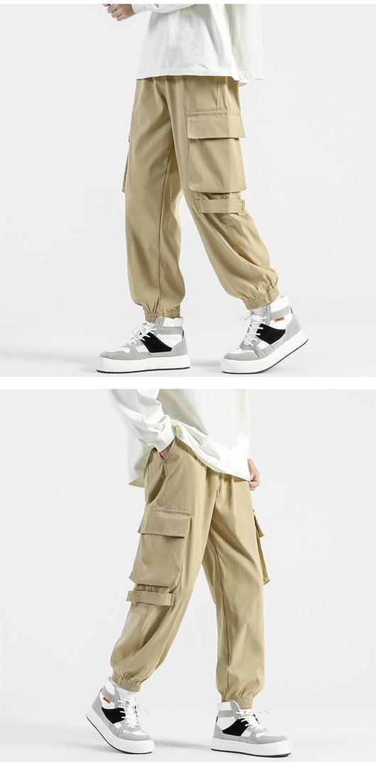 Pantalones Cargo Holgados con Bolsillos y Puños Ajustables - Image 15
