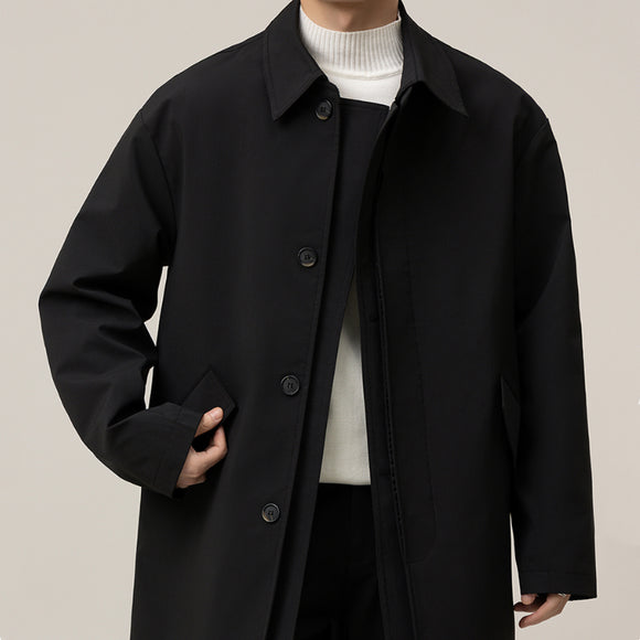 Abrigo Holgado Largo Tipo Duster para Hombre
