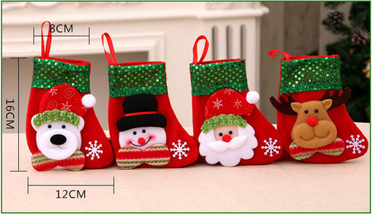 Set de Calcetines Navideños con Adornos Santa y Árbol - Bolsa de Regalo - Image 35