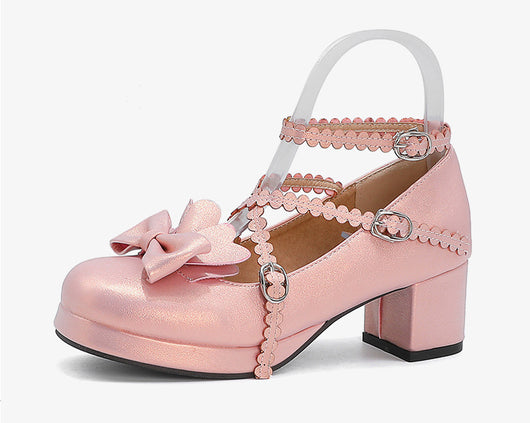 Zapatos Plataforma para Mujer con Moño y Tacón Grueso - Image 19