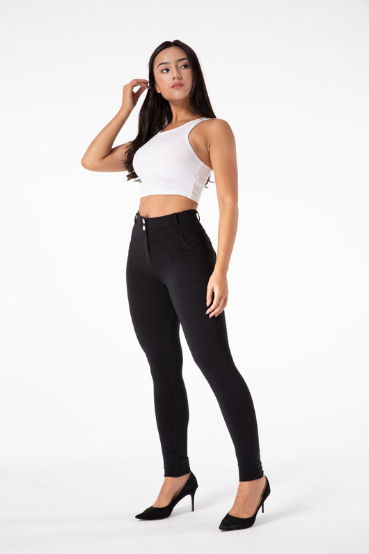 Pantalones de Baile Ajustados Cintura Media Negro - Image 12