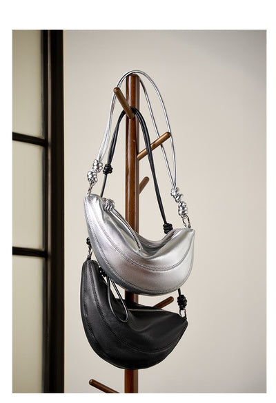 Bolsa Bandolera de Cuero Genuino Full Grain - Estilo Croissant para Uso Diario - Image 11