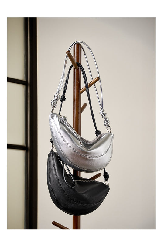 Bolsa Bandolera de Cuero Genuino Full Grain - Estilo Croissant para Uso Diario - Image 11