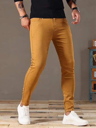Pantalones Vaqueros Elásticos Estilo Biker para Hombre - Image 5