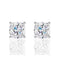 S925 Sterling Plateado Cushion High Carbon Diamond Earrings Blanco
