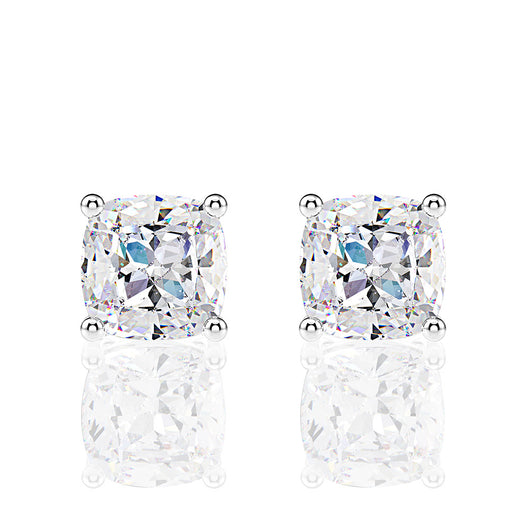 Aretes de Plata Esterlina 925 con Diamante de Alto Carbono Corte Cojín - Image 4