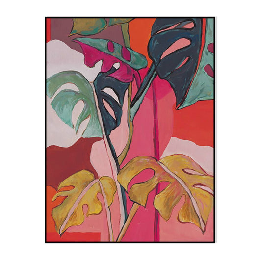 Cuadro Decorativo Pintura al Óleo Hojas de Plátano y Flores Moderno Retro - Image 5