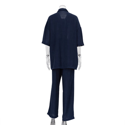 Conjunto Elegante de Pantalón y Blusa Suelta para Mujer - Image 14