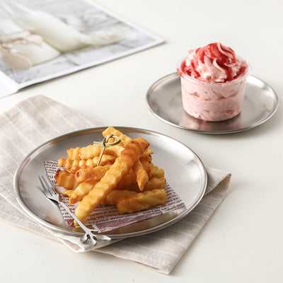 Plato Redondo de Acero Inoxidable - Image 6