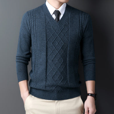 Suéter Casual para Hombre con Cuello Tipo Polo - Pullover de Punto - Image 2