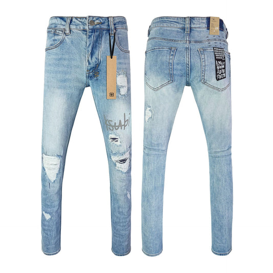 Jeans Ajustados Rotos con Elastano - Casual Moderno para Hombre