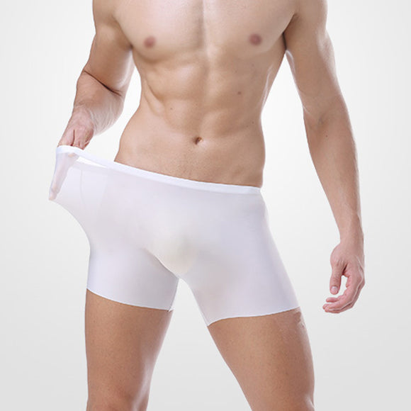 Cuecas Boxer Masculinas de Seda Gelo - Respiráveis e Ultrafinas para o Verão