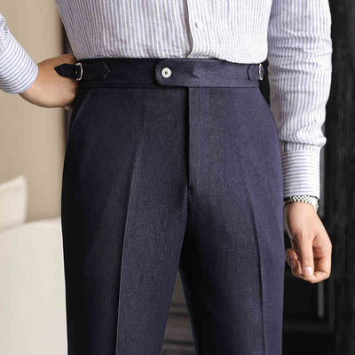 Pantalones de Vestir Elásticos Napolitanos sin Planchado para Hombre - Image 4