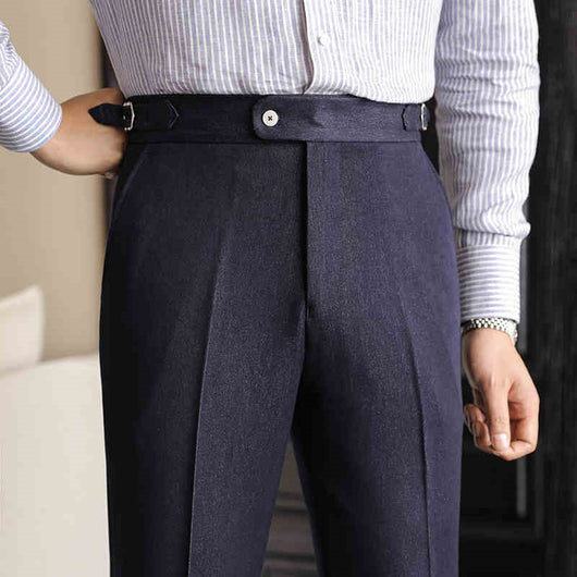 Pantalones de Vestir Elásticos Napolitanos sin Planchado para Hombre - Image 4