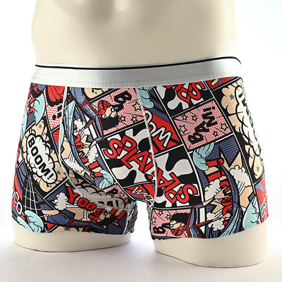 Boxers Hombre Estampado Floral Seda de Hielo Cintura Media Transpirables - Image 27