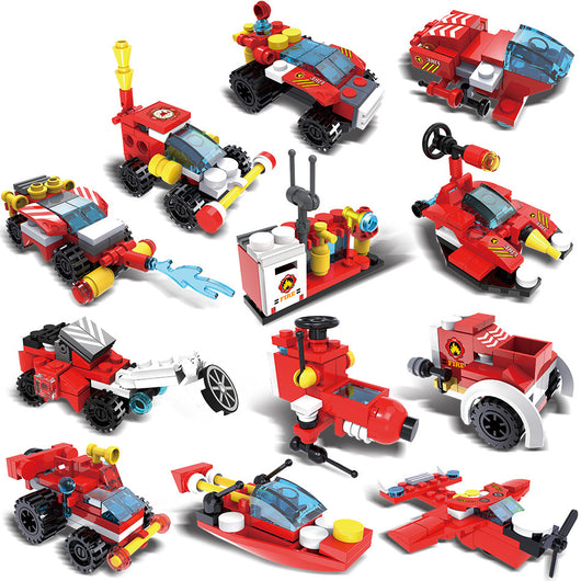Bloques de Construcción Bomberos 12 en 1 - Juguete Educativo de Ensamblaje - Image 4