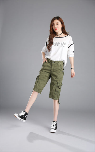 Pantalones Casuales Sueltos Capri Multicolor Talla Grande - Image 46