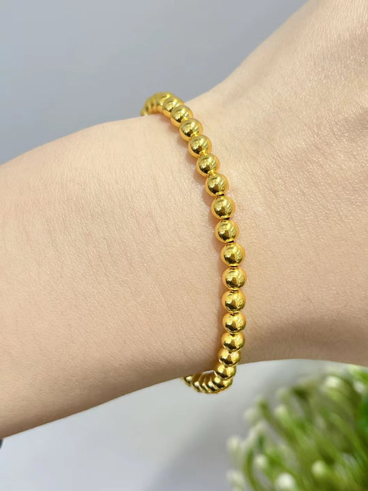 Pulsera de Oro 999 Macizo 5D sin Cianuro - Hilo Ajustable - Image 4
