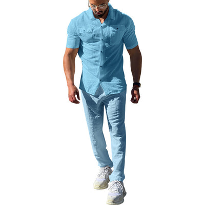 Conjunto Veraniego para Hombre: Camisa Suelta + Pantalón Casual - Image 13
