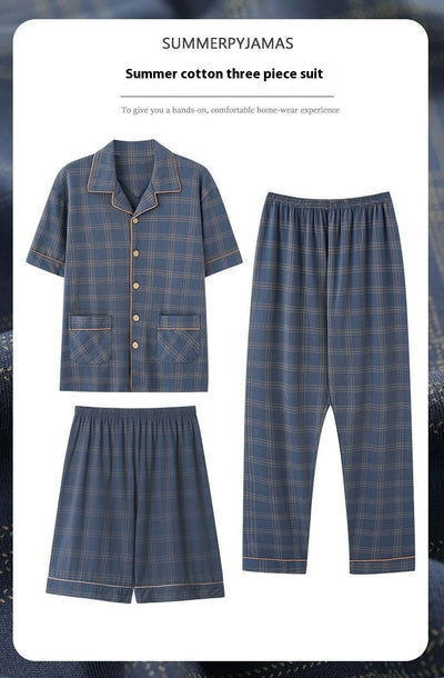 Pijama de Tres Piezas Manga Corta para Hombre - Image 15