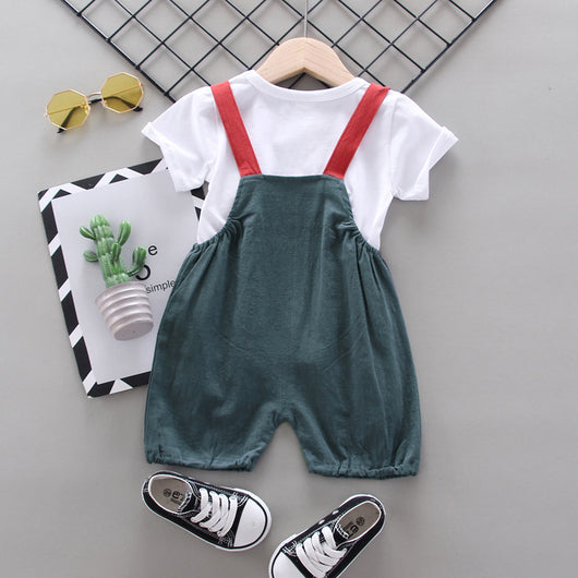 Conjunto Infantil Dos Piezas con Babero - Playera Cuello Redondo Manga Corta - Image 23