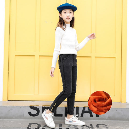 Pantalones Mágicos Niña Otoño Invierno - Jeans Ajustados con Efecto Pierna Larga - Image 11