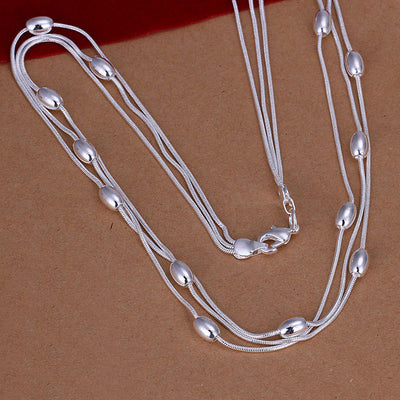 Collar de Perlas con Chapado en Plata - Image 3