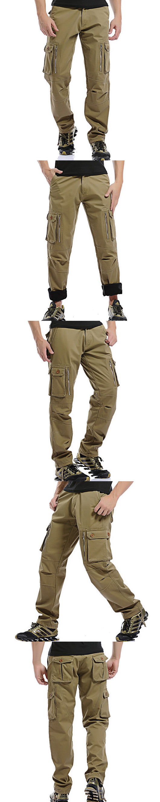 Pantalones de Trabajo Casual para Hombre con Bolsillos Funcionales - Invierno - Image 11