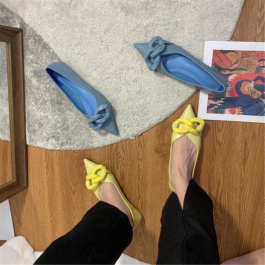 Zapatos Profesionales Planos con Cadena - Comodidad Todo el Día - Image 2