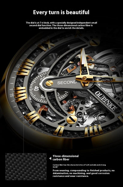 Reloj Mecánico Automático Hueco de Lujo para Hombre - Image 17