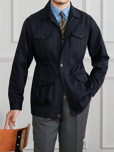 Chaqueta Safari Delgada con Control de Cintura para Hombre - Image 4