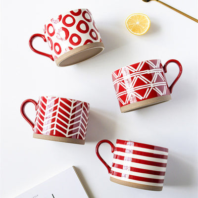 Taza de Cerámica Artesanal Pintada a Mano - Diseño Personalidad Creativa