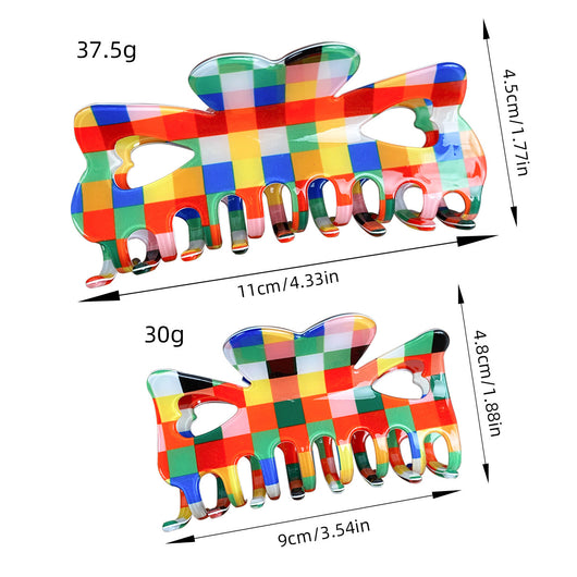 Pasador Elegante de Cuadros Geométricos en Tonos Neutros - Image 4