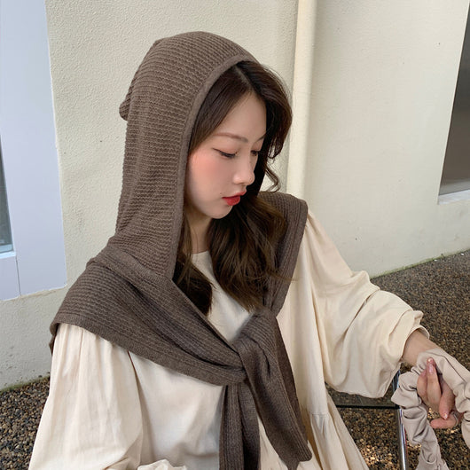Chal Hooded de Lana a Rayas para Otoño e Invierno - Image 12
