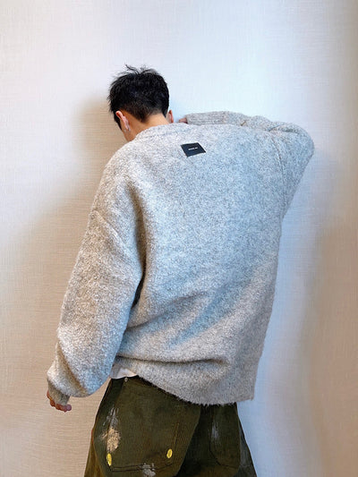Suéter Tejido Grueso Cuello Redondo para Hombre - Image 3