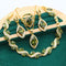 Conjunto de Joyería Hipoalergénica Circón AAA Chapado en Oro