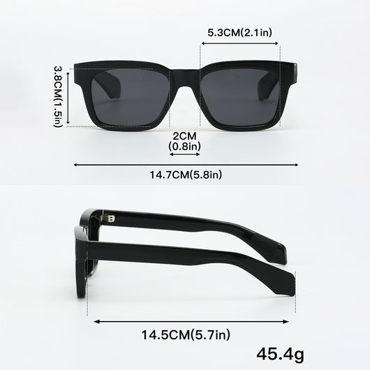 Black square-frame sunglasses with bright orange polarized lenses, designed for outdoor driving and anti-glare. - Image 10