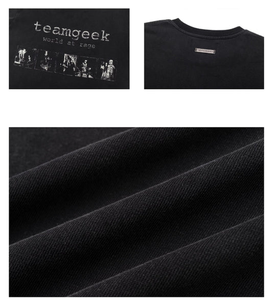 Camiseta Punk Rock Vintage Estampada de Algodón Lavado - Image 10